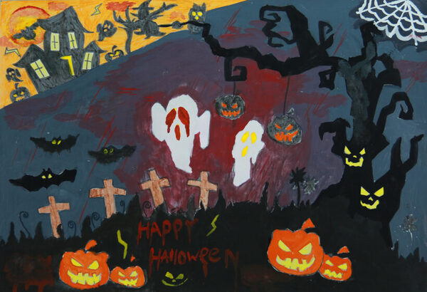 Vẽ tranh đề tài lễ hội Halloween đơn giản và đẹp nhất