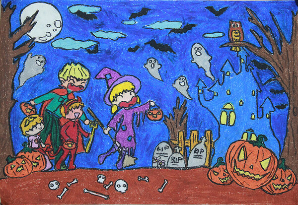 Vẽ tranh đề tài lễ hội Halloween 