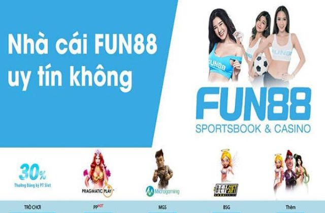 Trang web của nhà cái Fun88 Vin được thiết kế đẹp mắt