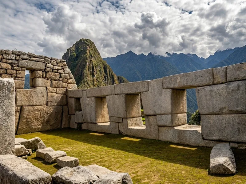 Kiến trúc Machu Picchu nổi bật với những khối đá ghép khéo léo