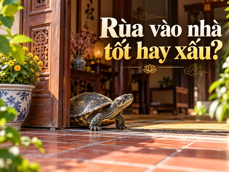 Rùa vào nhà thường được dân gian xem là dấu hiệu may mắn
