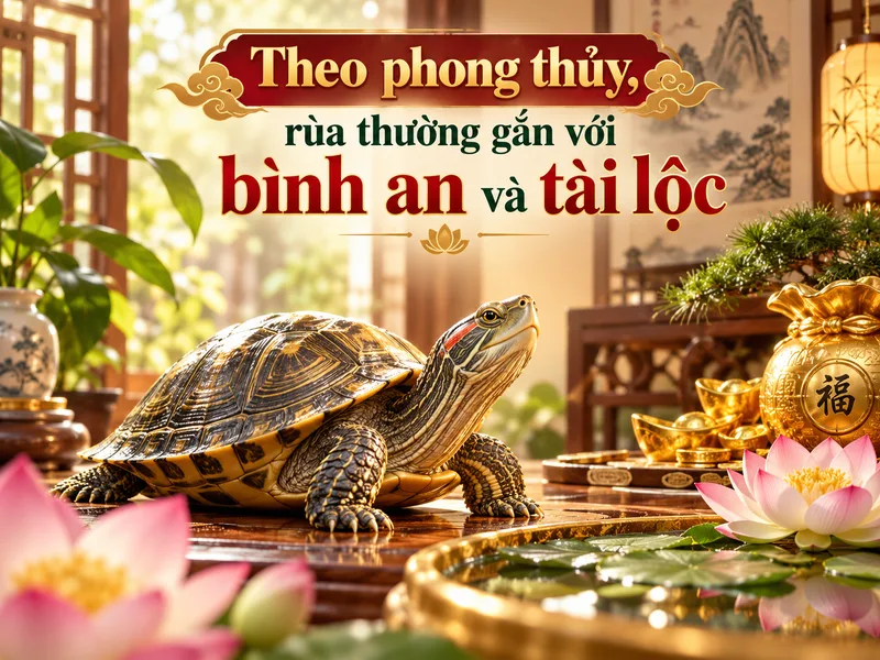 Theo phong thủy, rùa thường gắn với bình an và tài lộc